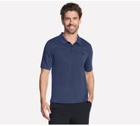 Skechers Men's Off Duty Polo T-Shirt in Navy Blue, Size Large | Cotton/Polyester/Organic Cotton