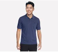 Skechers Men's Off Duty Polo T-Shirt in Navy Blue, Size Small | Organic Cotton/Polyester/Cotton