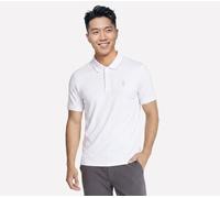 Skechers Men's Off Duty Polo T-Shirt in White, Size Medium | Organic Cotton/Polyester/Cotton