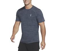 Skechers Men's On the Road Tee T Shirt, Smoke Blue/Blue Iris, L EU