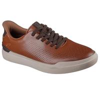 Skechers Men's Owen Connell Slip-On Sneakers, Brown Synthetic, 10.5 UK