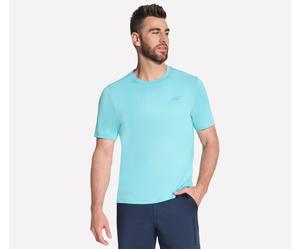 Skechers Men's Performance Charge T-Shirt in Turquoise/Lavender, Size Medium | Polyester