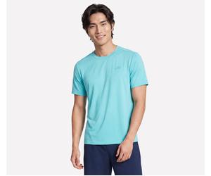 Skechers Men's Performance Charge T-Shirt in Turquoise/Lavender, Size XL | Polyester