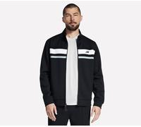 Skechers Men's Performance Track Jacket in Black, Size Medium | Polyester/Rayon/Spandex