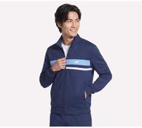 Skechers Men's Performance Track Jacket in Navy Blue, Size 3XL | Polyester/Rayon/Spandex