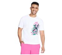 Skechers Men's Pickleball Splatter SS Tee T-Shirt, White, L