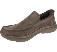 Skechers Men's Pollard-Osgood Moc Toe Shoes, Relaxed Fit, Leather/Synthetic/Textile, Cocoa 8.5 UK