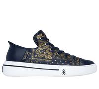 Skechers Unisex Hands-Free Slip-ins x Dogg-Snoop ONE Double G Sneaker, Navy/Gold Bandana Print Leather, 11 UK