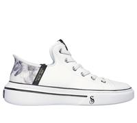 Skechers Men's Premium Leather Slip-ins Snoop One - OG Sneaker in White/Black, Size 9.5 | Leather/Textile