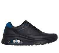 Skechers Men's Premium Leather UNO Icon - Idolizer Sneaker in Black, Size 11 | Leather/Metal