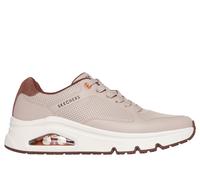 Skechers Men's Premium Leather UNO Icon - Idolizer Sneaker in Mocha, Size 9.5 | Leather/Metal