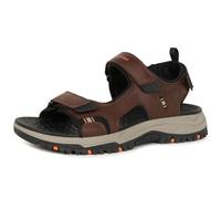 Skechers Men's Relaxed Fit: Prewitt - Rigdon Sandals in Brown/Black, Size 8 | Synthetic/Textile, Vegan