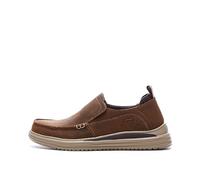 Skechers Men's Proven RELANDER Sneaker, Dark Brown Leather, 6.5 UK