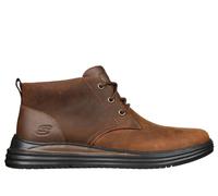 Skechers Men's Proven - Yermo Boots in Brown, Size 9.5 | Leather/Synthetic/Metal