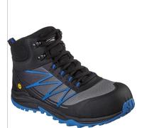 Skechers Mens Puxal Firmle Leather Safety Boots - Black/Blue - 12 UK - Black/Blue