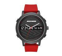 Skechers Men's Quartz Metal and Silicone Casual Watch, Color Red (Model: SR5073)
