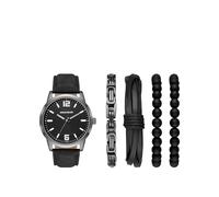 Skechers Men's Quartz Watch with Polyurethane Strap, Black, 18 (Model: SR9043)