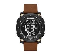 Skechers Men's Quartz Watch with Polyurethane Strap, Brown, 24 (Model: SR5165)