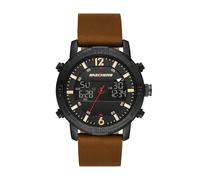 Skechers Men's Redlands Alloy Steel Quartz Watch with Leather Strap, Brown, 24 (Model: SR5153)