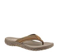 SKECHERS Mens Reggae Cobano Flip Flops Brown 8