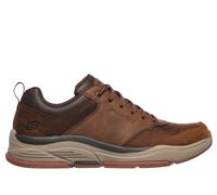 Skechers Men's Relaxed Fit: Benago - Treno Sneaker in Brown, Size 9.5 | Leather/Synthetic/Textile
