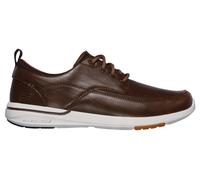 SKECHERS Mens Elent Leven Leather Lace Up Shoes Brown 10
