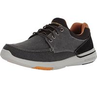 Skechers Men's Relaxed Fit-elent-mosen Boat Shoe, Black, 9.5 UK