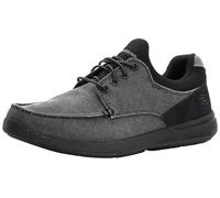Skechers Men's Relaxed Fit-elent-mosen Boat Shoe, Black/Black, 8.5 UK Wide