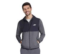 Skechers Mens Relaxed Fit Full Zip HoodieM Black/Charcoal GT15170