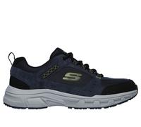 Skechers Men's Relaxed Fit: Oak Canyon Sneaker in Navy Blue/Lime, Size 6 | Leather/Textile/Synthetic