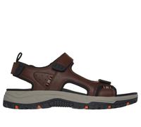 Skechers Men's Relaxed Fit: Prewitt - Rigdon Sandals in Brown/Black, Size 6.5 | Synthetic/Textile, Vegan
