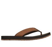 Skechers Men's Relaxed Fit: Quill - Board View Sandals in Brown, Size 8 | Synthetic/Textile