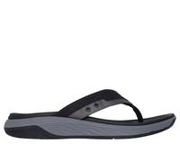 Skechers Men's Relaxed Fit: Silva - Falco Sandals in Black, Size 6 | Synthetic/Textile/Metal, Vegan