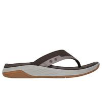 Skechers Men's Relaxed Fit: Silva - Falco Sandals in Brown, Size 11 | Synthetic/Textile/Metal, Vegan