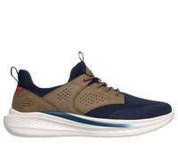 Skechers Men's Relaxed Fit: Slade - Breyer Sneaker in Navy Blue/Tan, Size 8.5 | Textile/Synthetic, Vegan