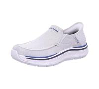 Skechers Men's REMAXED FENICK Slip-On, Gray Washed Canvas, 8 UK