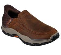 Skechers Slip Ins Respected Elgin Mens Extra Wide Fit Brown Shoes Size 8-13
