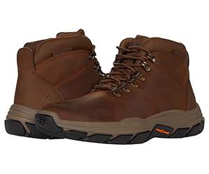 Skechers Men's RESPECTED ESMONT Ankle Boot, Dark Brown Leather W/Synthetic, 11 UK