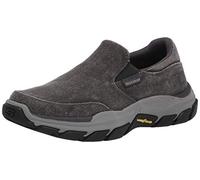 Skechers Men's Respected-Fallston Canvas Slip On, Char, 11 X-Wide