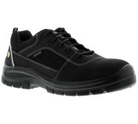 Skechers Mens Safety Shoes Trophus Steel Toe Leather Trainers Lace Up Black UK S