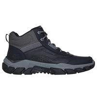 Skechers Men's Santoro Hopkins Hiking Boot, Black Leather/Synthetic/Mesh, 8 UK