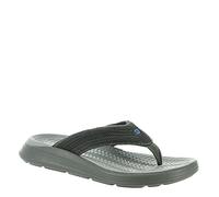 Skechers Men's Sargo Point Vista Flip-Flop, Charcoal Knitted Mesh, 6 UK