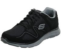 Skechers Men's Satisfaction Flash Point Sneakers, Black, 10.5 UK (45.5 EU)