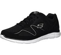 Skechers Men's Satisfaction Flash Point Sneakers, Black(Black/White), 9.5 UK (44 EU (10.5 M US))