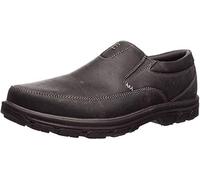 Skechers Men's Segment the Search loafers shoes, Black Leather, 10.5 UK