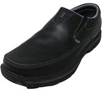Skechers Men's Segment the Search loafers shoes, Black Leather, 9 UK