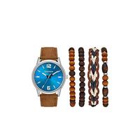 Skechers Men's Sets Alloy Steel Quartz Watch with Plastic Strap, Brown, 23 (Model: SR9026)