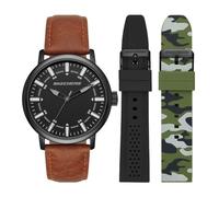 Skechers Men's Sets Quartz Watch with Plastic Strap, Black, 22 (Model: SR9030)