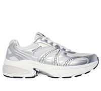 Skechers Men's Shadow - Stellar 90 Sneaker in Silver, Size 6 | Synthetic/Textile