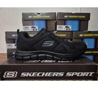 SKECHERS MENS SHOES BLACK WALKING MEMORY FOAM GYM SOFT SKETCHERS TRAINERS SIZES